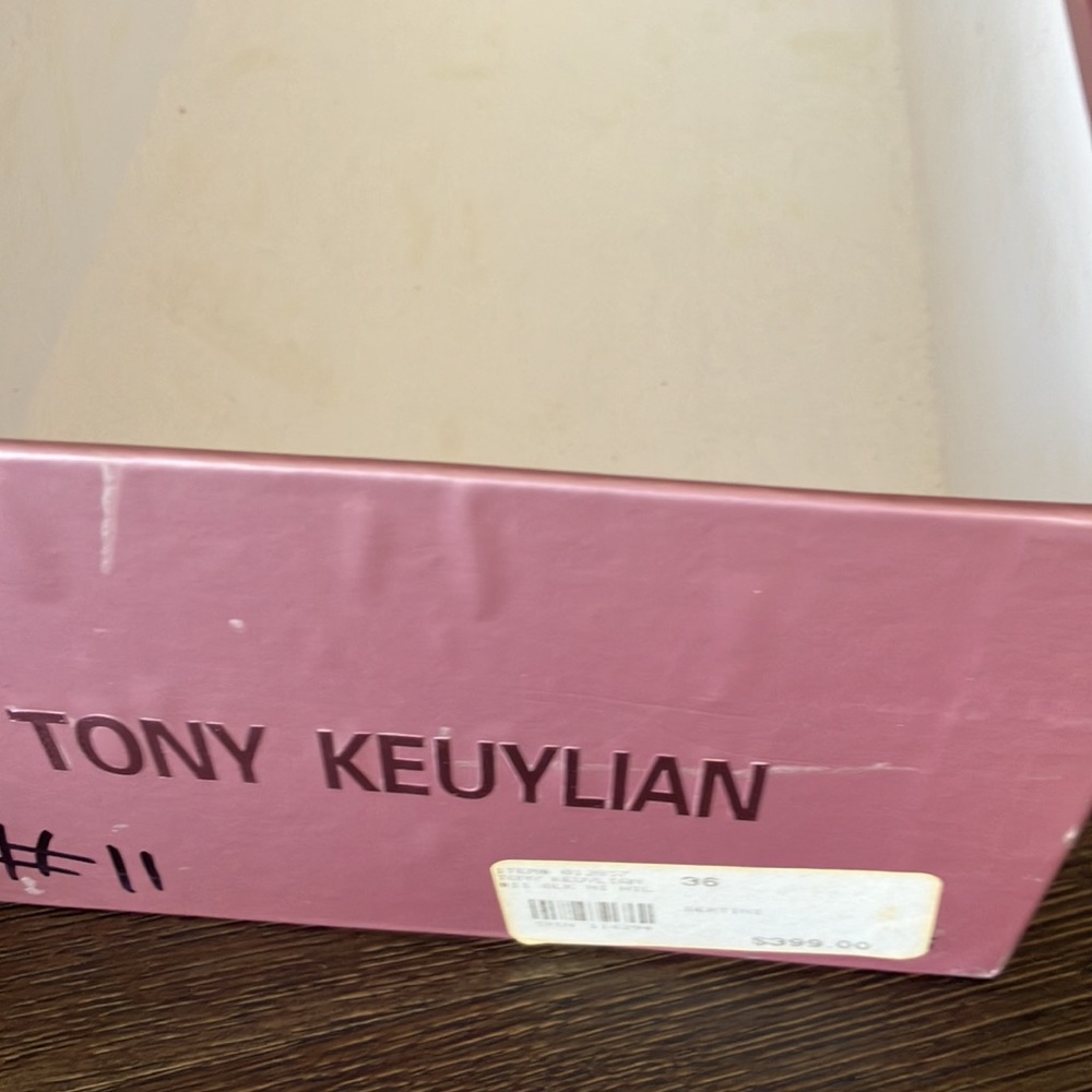 Tony Keuylian Retro hot LA Glam Heels Retro Trendy Bling Platform Sz 6 narrow - Picture 5 of 17